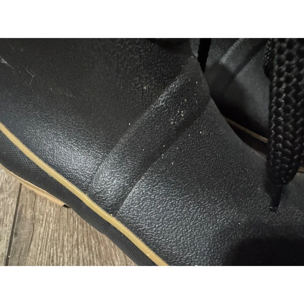 Chooka Waterproof Rain Boots Women's Size 8‎ Lace Up Ankle Memory Foam Black